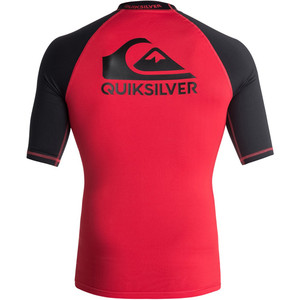 Quiksilver On Tour Short Sleeve Rash Vest RED / BLACK EQYWR03075